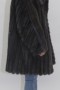 Fur jacket mink gray with leather