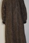 Fur fur reversible coat grown mink brown