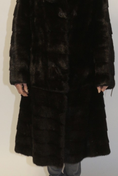 Fur coat mink brown black brown or jacket