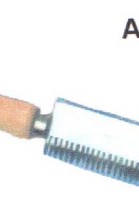 Abzweck comb on one side of steel with wooden handle stock ROMI