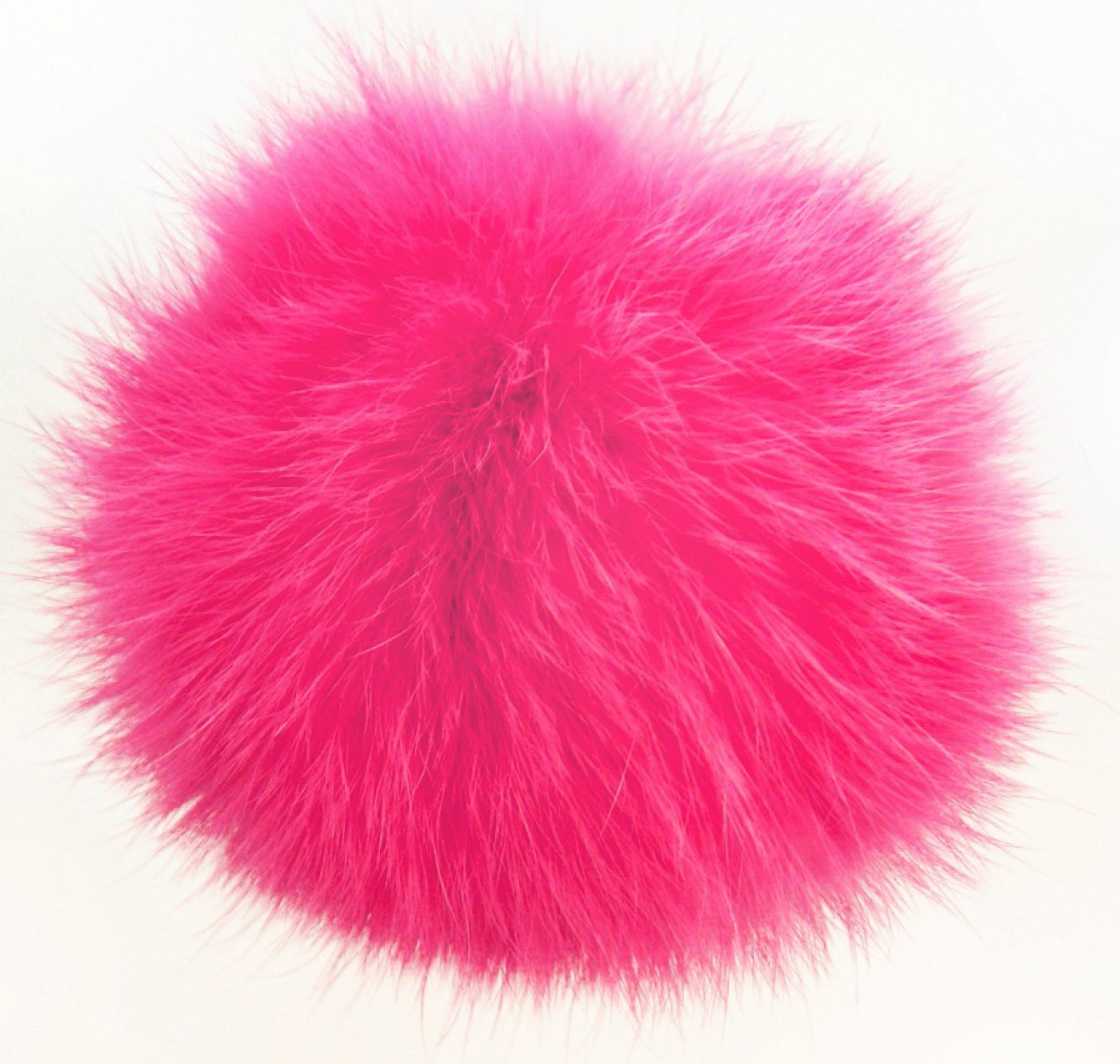 Pelzbommel Kanin in einer Neon pink Farbe als Fellbommel
