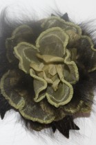 Fur brooch red rose to infect luxury fur fashion