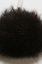 Rabbit fur coat bobble bobble fur coat - Dark Brown