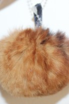 Plucked rabbit fur bobble bobble fur fur fur -beige Brown