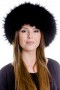 Finraccoon headband fur coat fur band headband - Black