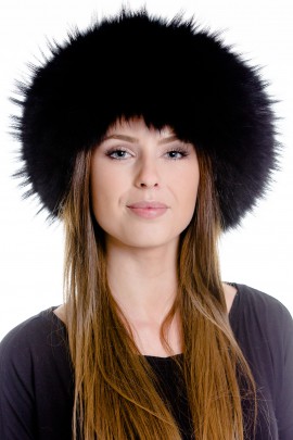 Finnraccoon headband fur fur fur band headband - Black