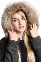 Fur Hooded Premium Finnraccoon real fur collar made to measure