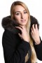 Premium Fur Hood tailored fur collar dark brown