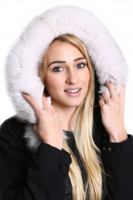 Fur Hood Premium fox in white incl. Attaching Service