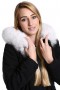 Premium fox fur hood in white incl. Attaching Service