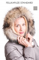 Fox fur collar fur strips precious premium fur hood XXL