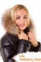 Fur collar fur collar fur hood light brown Size: L