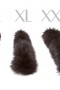 Fur Hood dark brown fur stripes Size: XL