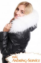 Premium White Snow Size: XL fur hood including attaching Service.