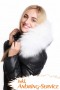 Premium White Snow Hood Fur attaching Service Size: XXL