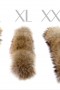 Fur collar fur collar fur hood light brown Size: L