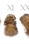 Fur hood light brown fur stripes Size: XL