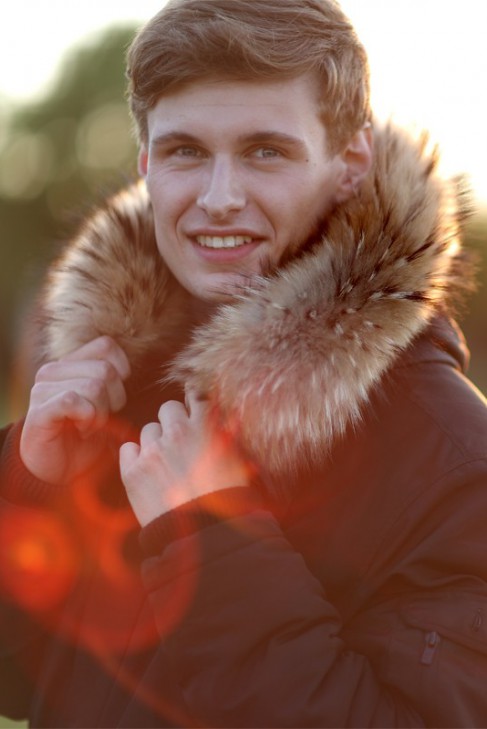 Fur Hoodie Size: XL light brown-to-measure fur hooded collar