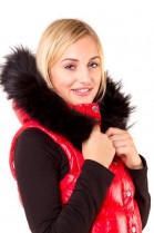 Fur Hoodie Size: L to measure Blacknight black fur stripes