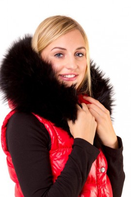 Fur collar Size: XXL made to measure fur hood black Black Night