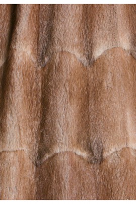 Fur lining made of recycled Bisam medium brown