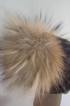 Fur Bobble Hat Finnraccoon brown