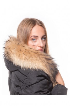 Fur Hood Exquisit XL brown excellent quality