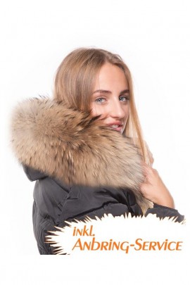 Fur Hood Exquisit XXL dark brown attaching Service Special