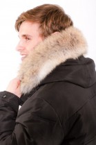 Fur Hood coyote brown coat including special attachment