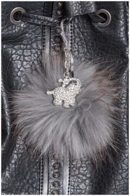 Fuchs Bommel hanger gray elephant Style Fur Fashion