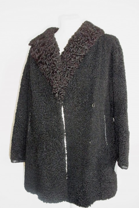 Fur fur fur jacket Persian black