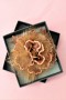 Fur brooch light brown rose to infect luxury fur fashion