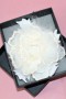 Fell Brosche weiße Rose zum anstecken Luxus Pelz Fashion
