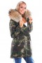 Parka Navy Look Coat Kapuze XXL brown Fashion Army Style