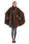 Angora Cashmere Cape with Fox Brown Fur Fashion Real Fur