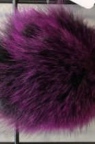 Blue fox fur bobble bobble fur fur coat - Purple Night