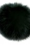 Rabbit fur pompom fur pompom black