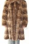 Fur coat jacket sable pieces brown beige