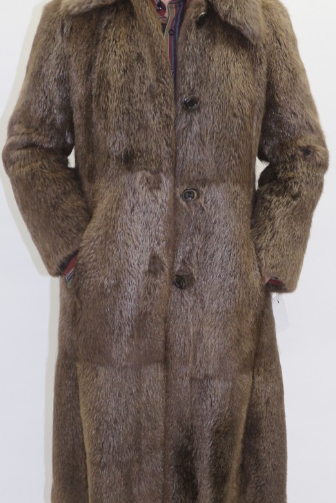 Fur coat lining lining nutria fabric outside