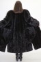Fur coat mink pieces black