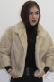 Fur coat jacket short mink pearl