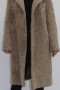 Fur-fur coat lamb beige with mink collar