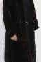 Fur coat mink pieces dark