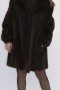 Fur jacket long mink brown