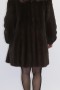 Fur jacket long mink brown