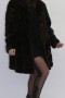 Fur fur jacket long mink dark brown