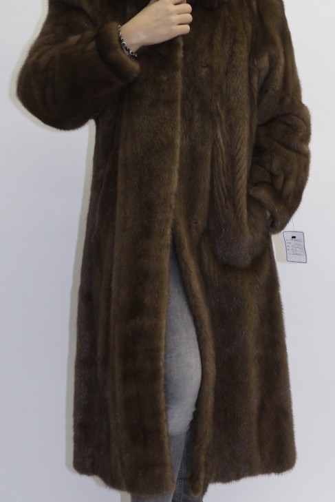 Fur coat mink beige