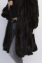 Fur fur jacket swinger mink dark brown with leather
