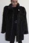 Fur fur jacket mink anthracite long
