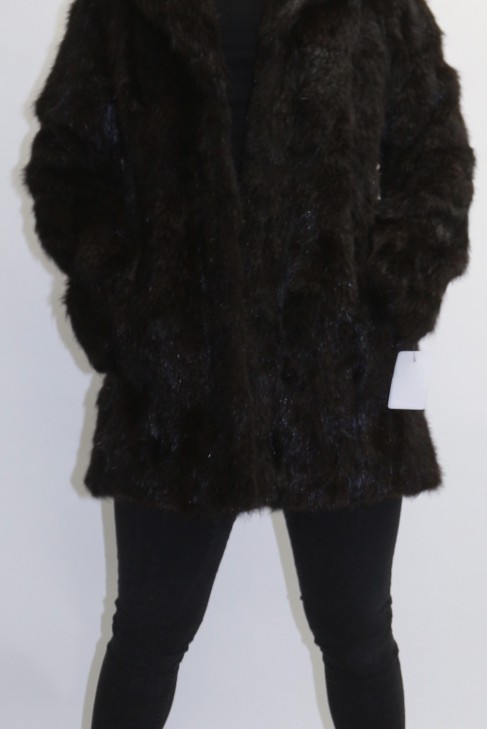 Fur fur jacket nutria pieces brown